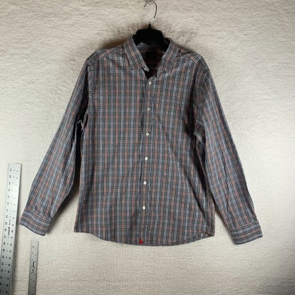 UNTUCKit Shirt Men's XL Gray Plaid 100% Cotton Long Sleeve Casual Button-Up 8530 - Picture 1 of 7